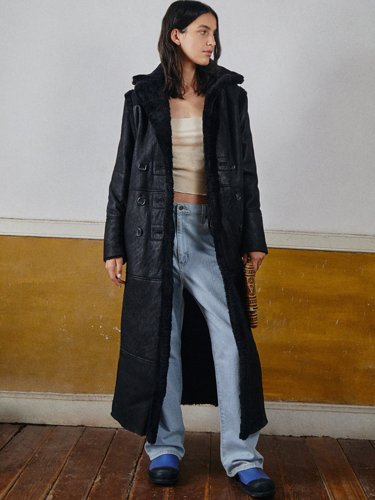 Neon Long Coat | Black Neon Long Coat | Black