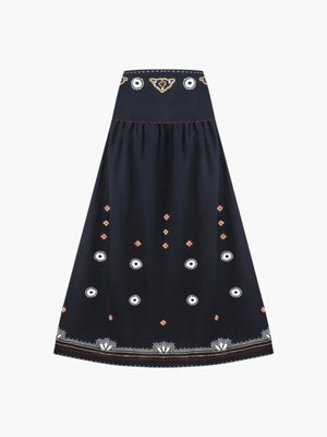 Check Mate Skirt | Navy Blue Check Mate Skirt | Navy Blue