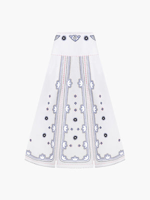 Check Mate Skirt | White Check Mate Skirt | White