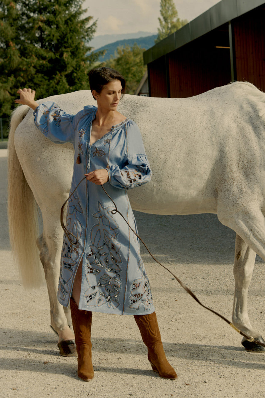 Flying Home Midi Dress | Pale Blue Flying Home Midi Dress | Pale Blue