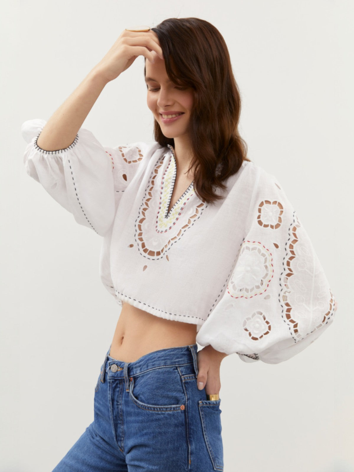 Merezhivo Blouse | White Merezhivo Blouse | White