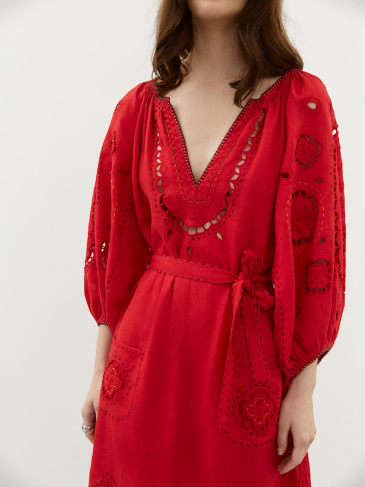 Merezhivo Long Dress | Red Merezhivo Long Dress | Red