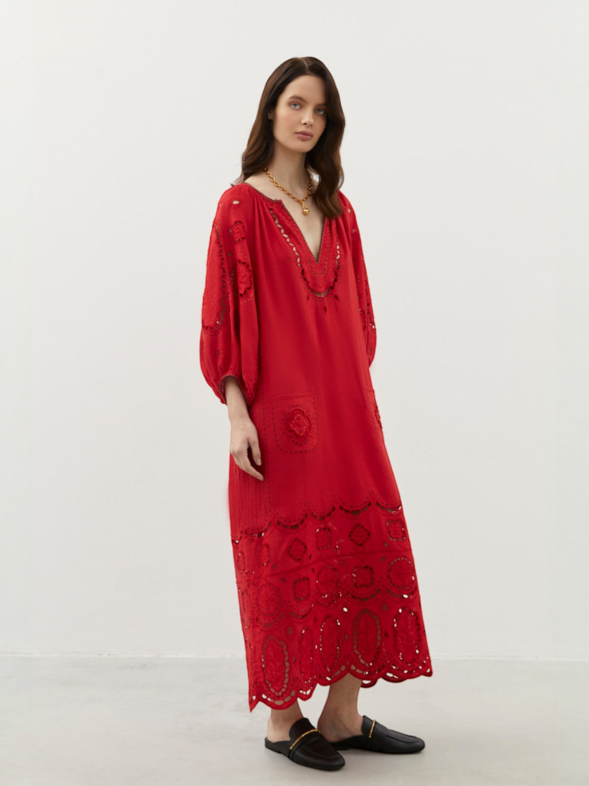 Merezhivo Long Dress | Red Merezhivo Long Dress | Red