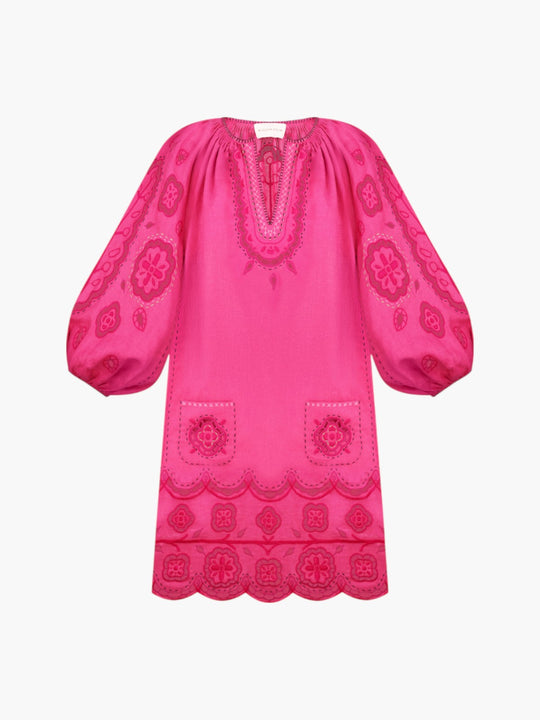 Merezhivo Short Dress | Fuchsia