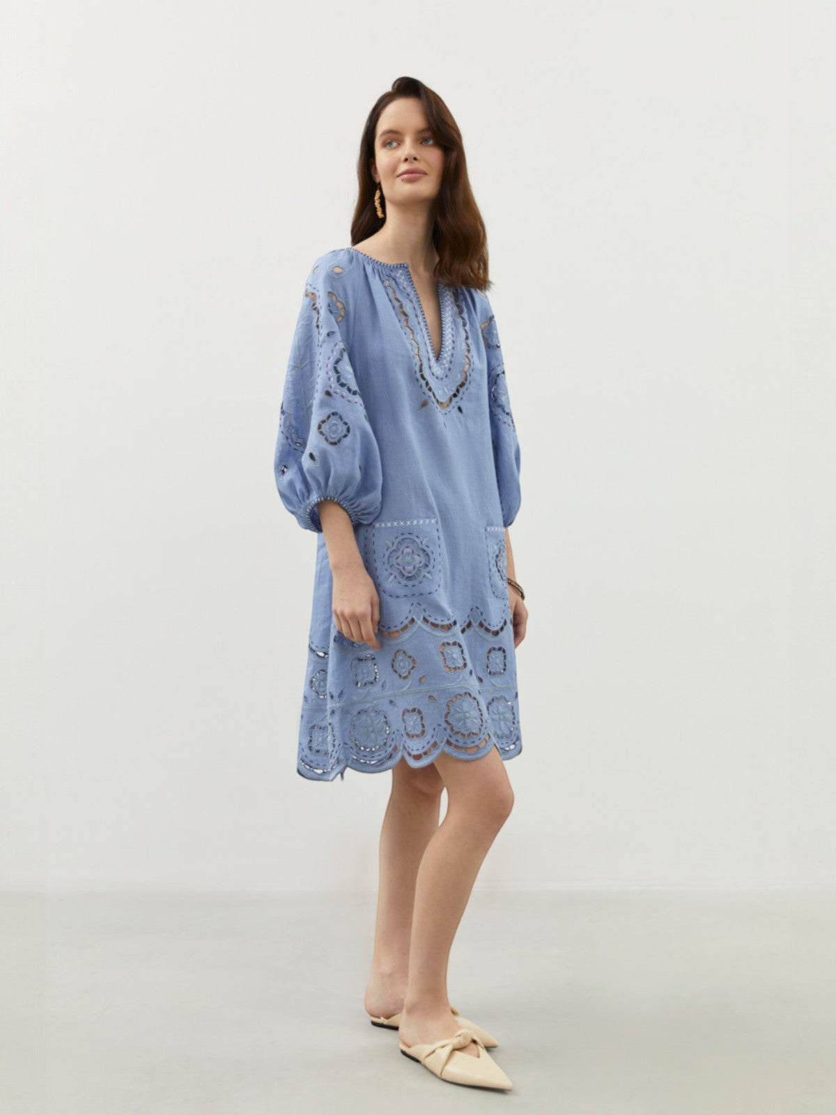 Merezhivo Short Dress | Pale Blue Merezhivo Short Dress | Pale Blue