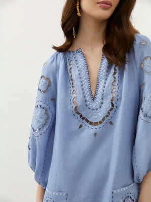 Merezhivo Short Dress | Pale Blue Merezhivo Short Dress | Pale Blue