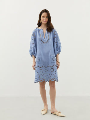 Merezhivo Short Dress | Pale Blue Merezhivo Short Dress | Pale Blue