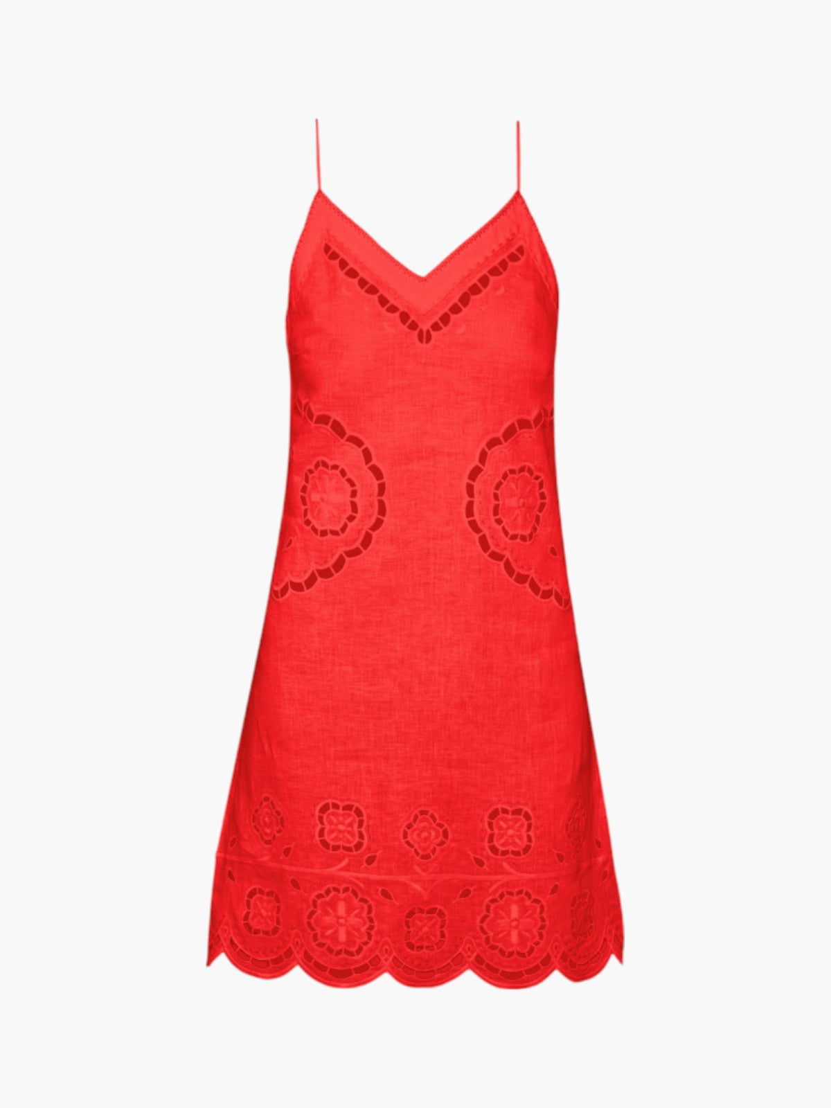 Merezhivo Strap Short Dress | Red Merezhivo Strap Short Dress | Red