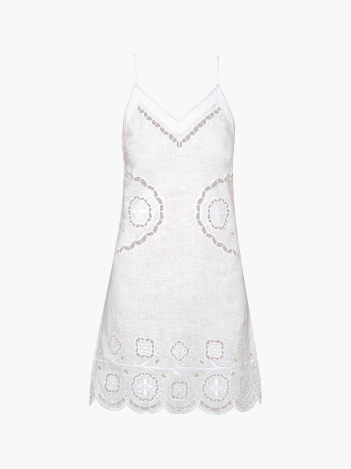 Merezhivo Strap Short Dress | White Merezhivo Strap Short Dress | White