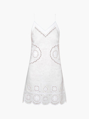 Merezhivo Strap Short Dress | White Merezhivo Strap Short Dress | White