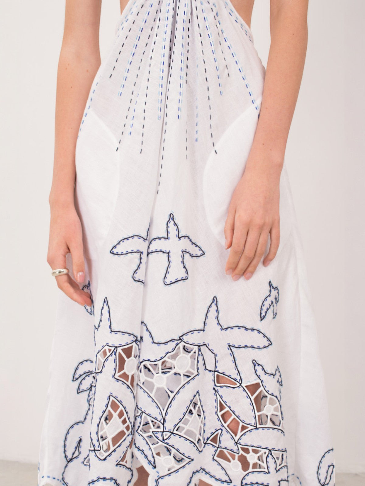 To the Light Short Sarafan Dress | White To the Light Short Sarafan Dress | White