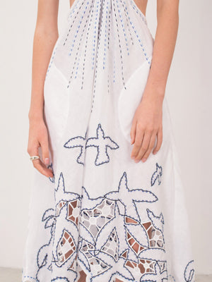 To the Light Short Sarafan Dress | White To the Light Short Sarafan Dress | White