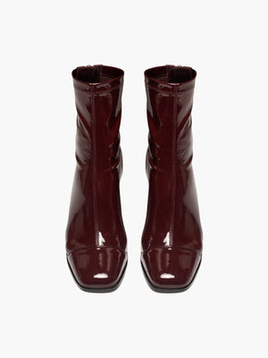 Aria Ankle Boots | Deep Red Stretch Patent Aria Ankle Boots | Deep Red Stretch Patent