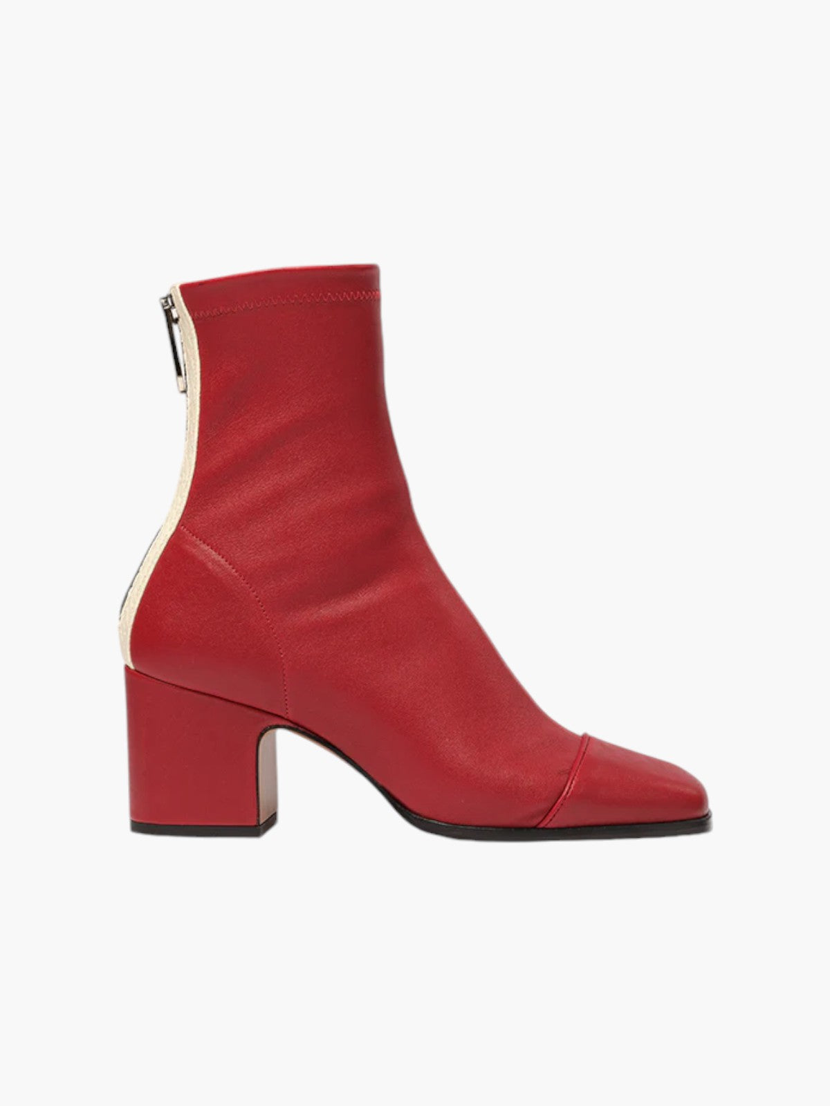 Aria Ankle Boots | Red Stretch Nappa