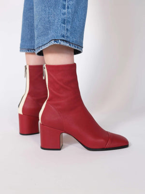 Aria Ankle Boots | Red Stretch Nappa Aria Ankle Boots | Red Stretch Nappa