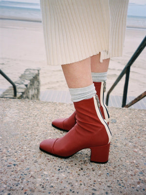 Aria Ankle Boots | Red Stretch Nappa Aria Ankle Boots | Red Stretch Nappa