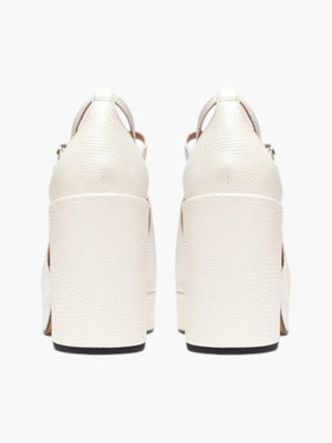 DOYOU Pumps | Embossed White DOYOU Pumps | Embossed White