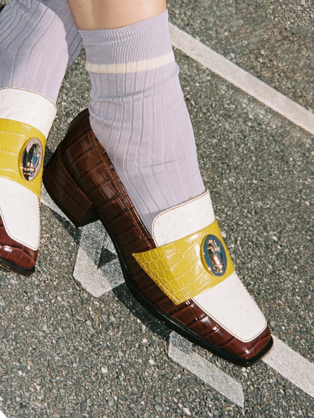 Nono Loafers | Tricolor Chocolate/Mustard
