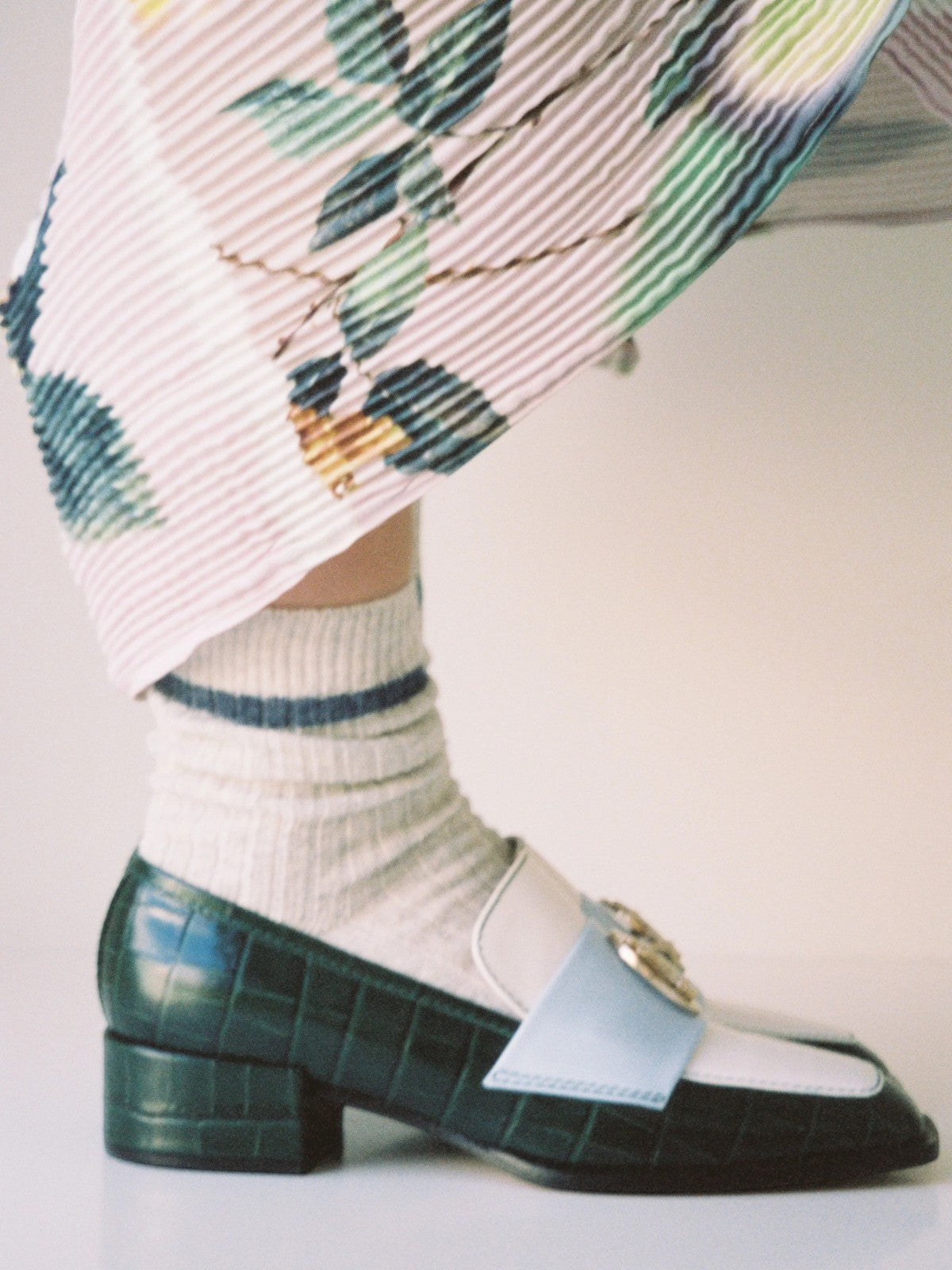 Nono Loafers | Tricolor Green/Sky Blue Nono Loafers | Tricolor Green/Sky Blue