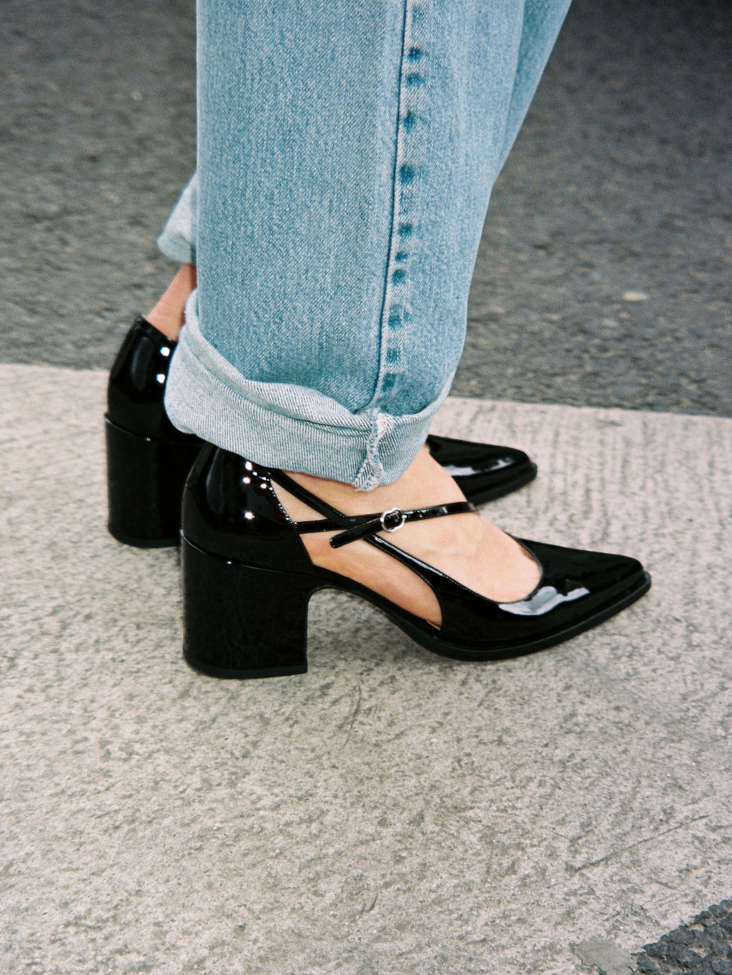 The Office Pumps | Patent Black