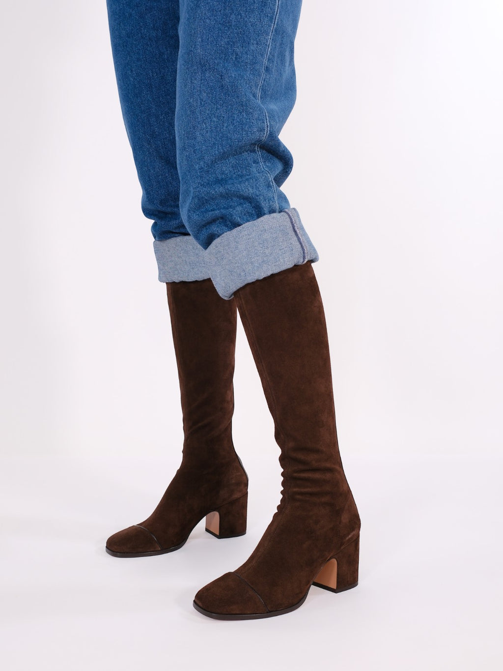 Twist Boots | Brown Suede