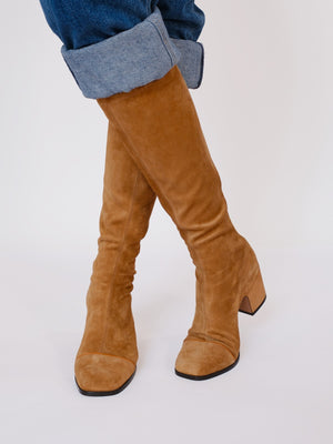Twist Boots | Cognac Suede Twist Boots | Cognac Suede
