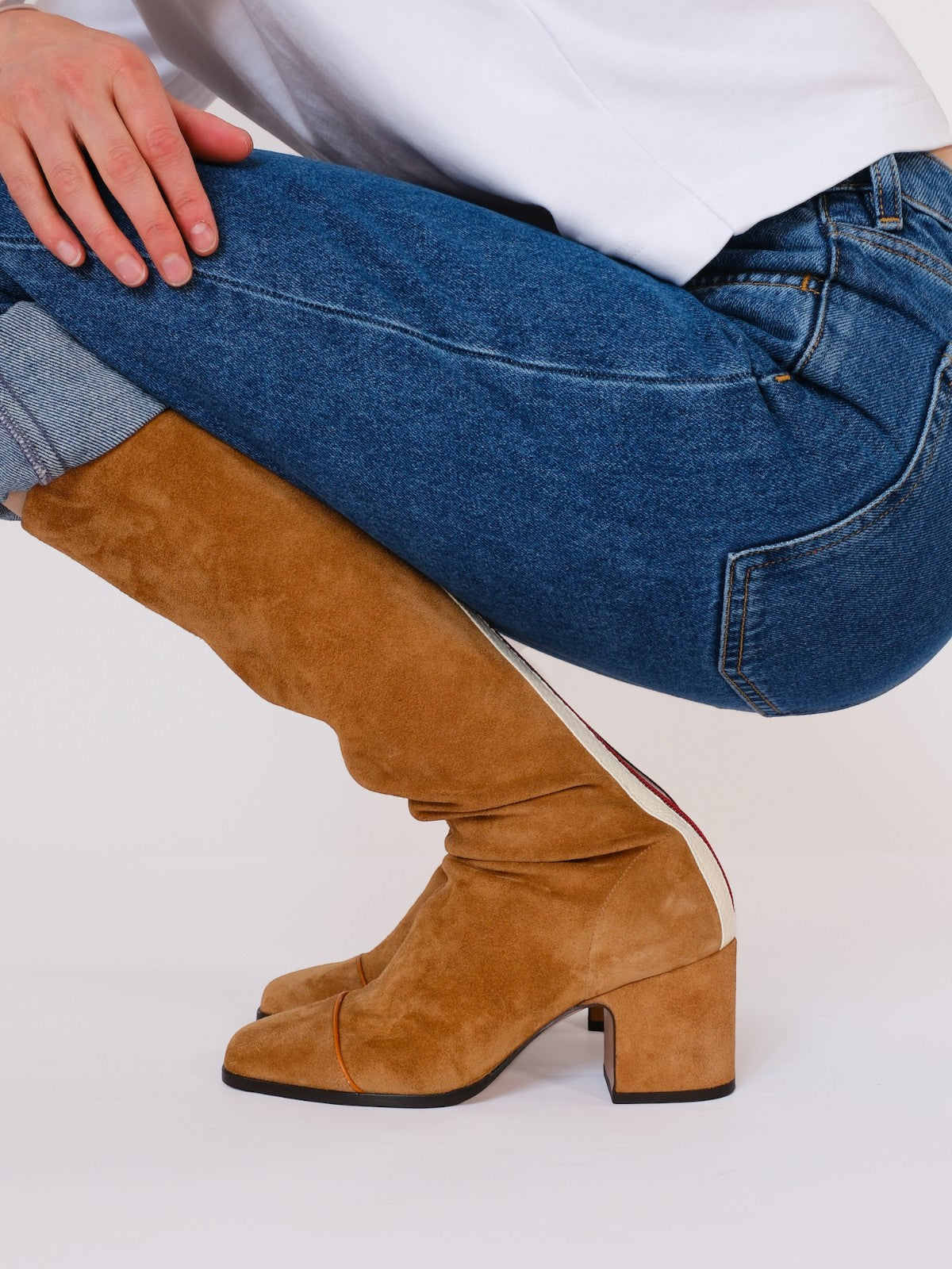 Twist Boots | Cognac Suede Twist Boots | Cognac Suede