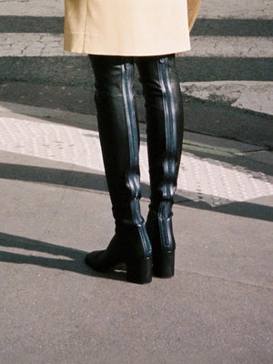 Whisper Over the Knee Boots | Nappa Stretch Black Whisper Over the Knee Boots | Nappa Stretch Black