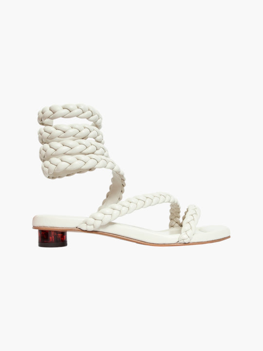 Roma Trenza Sandal | White