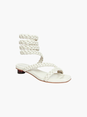 Roma Trenza Sandal | White Roma Trenza Sandal | White