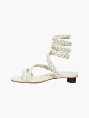 Roma Trenza Sandal | White Roma Trenza Sandal | White