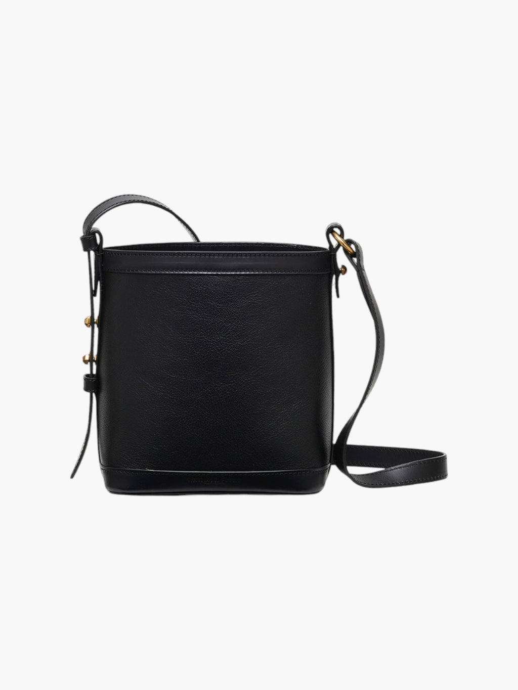 Mini Bucket Bag | Black Leather