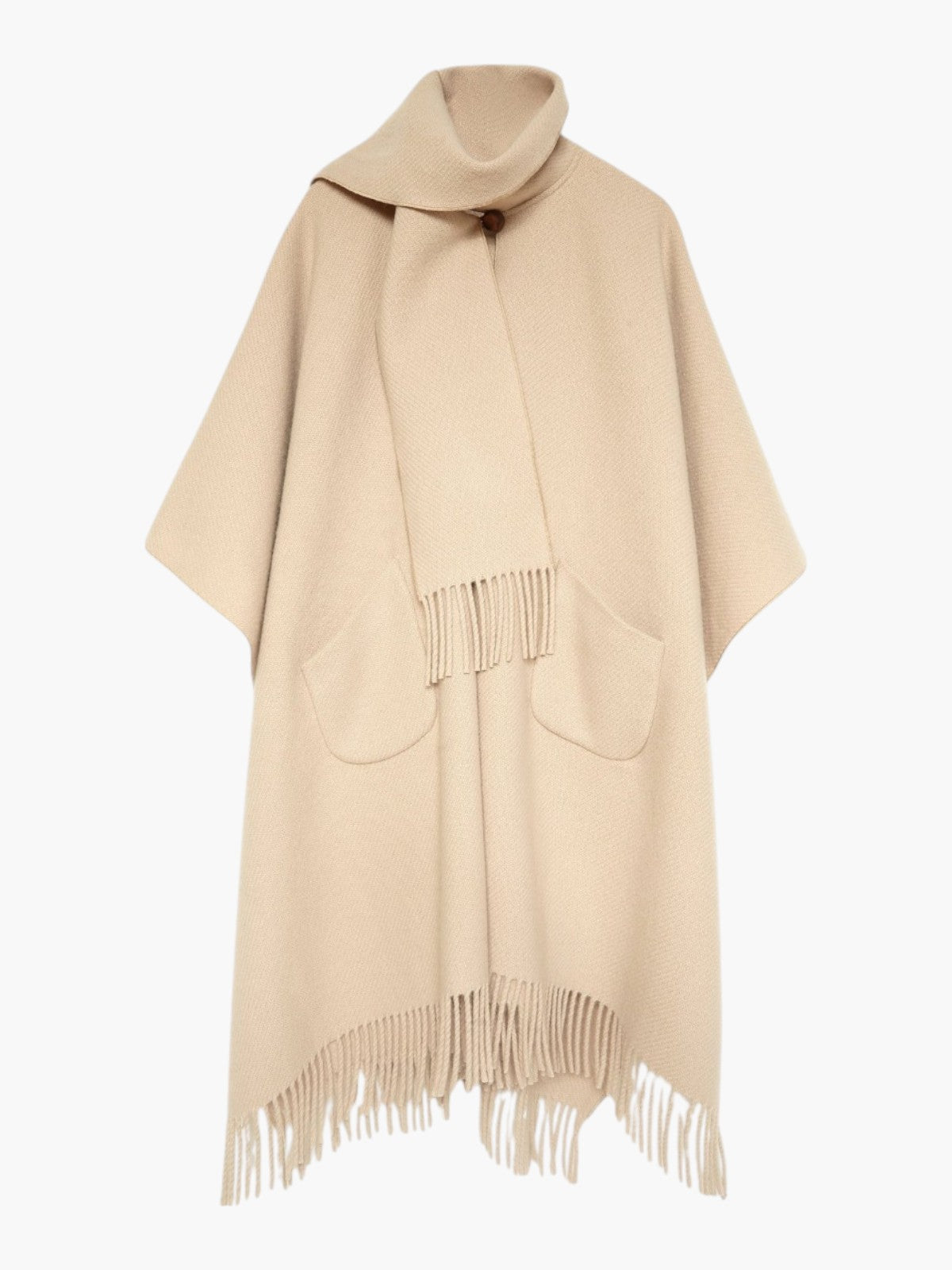 【関税&送料込み】Herno Beige Wool Capes Wool Cape | Desert | Fashionkind