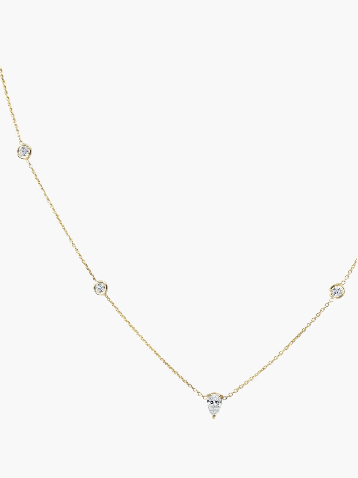 Pear Shaped Diamond Bezel Chain Pear Shaped Diamond Bezel Chain