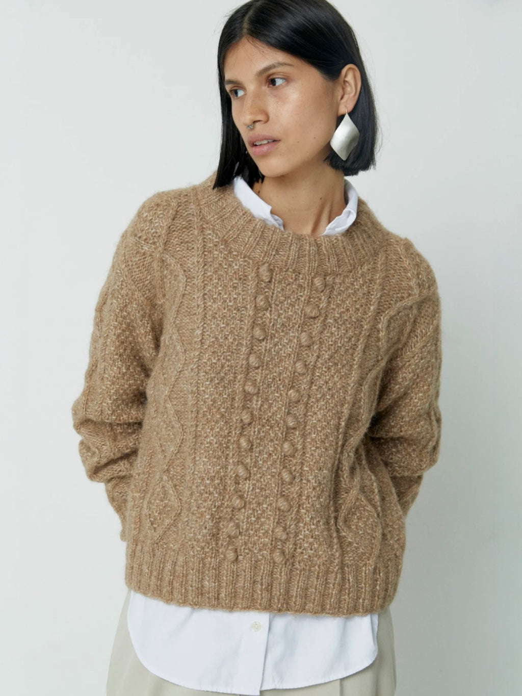 Fisher Seed Puff Pullover | Sand