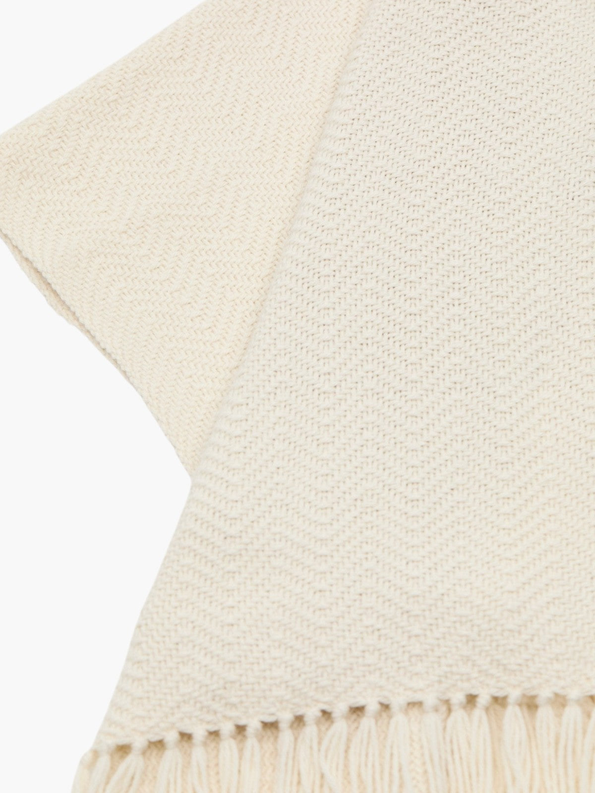 Herringbone Ruana | Ivory Herringbone Ruana | Ivory