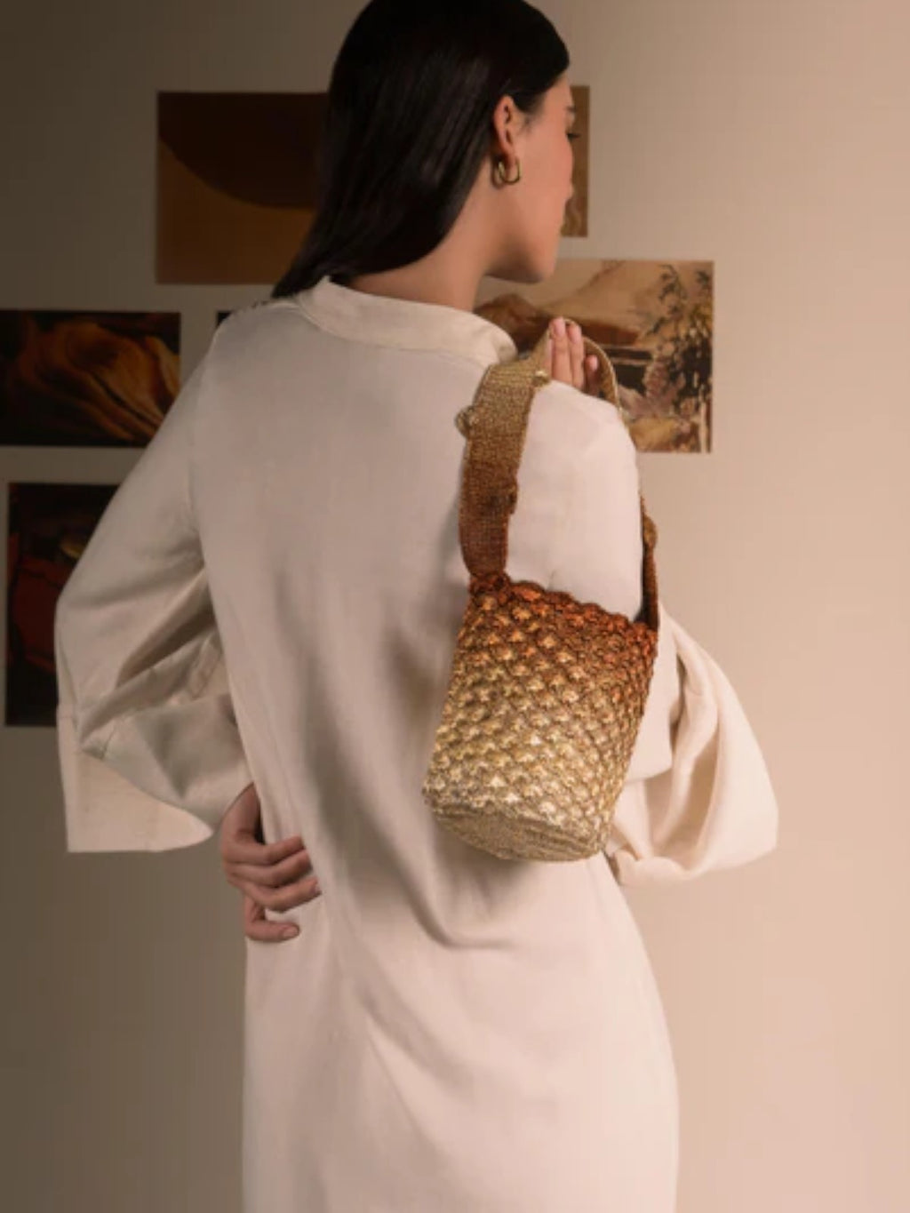 Kaia Seashell Bag | Gold/Copper