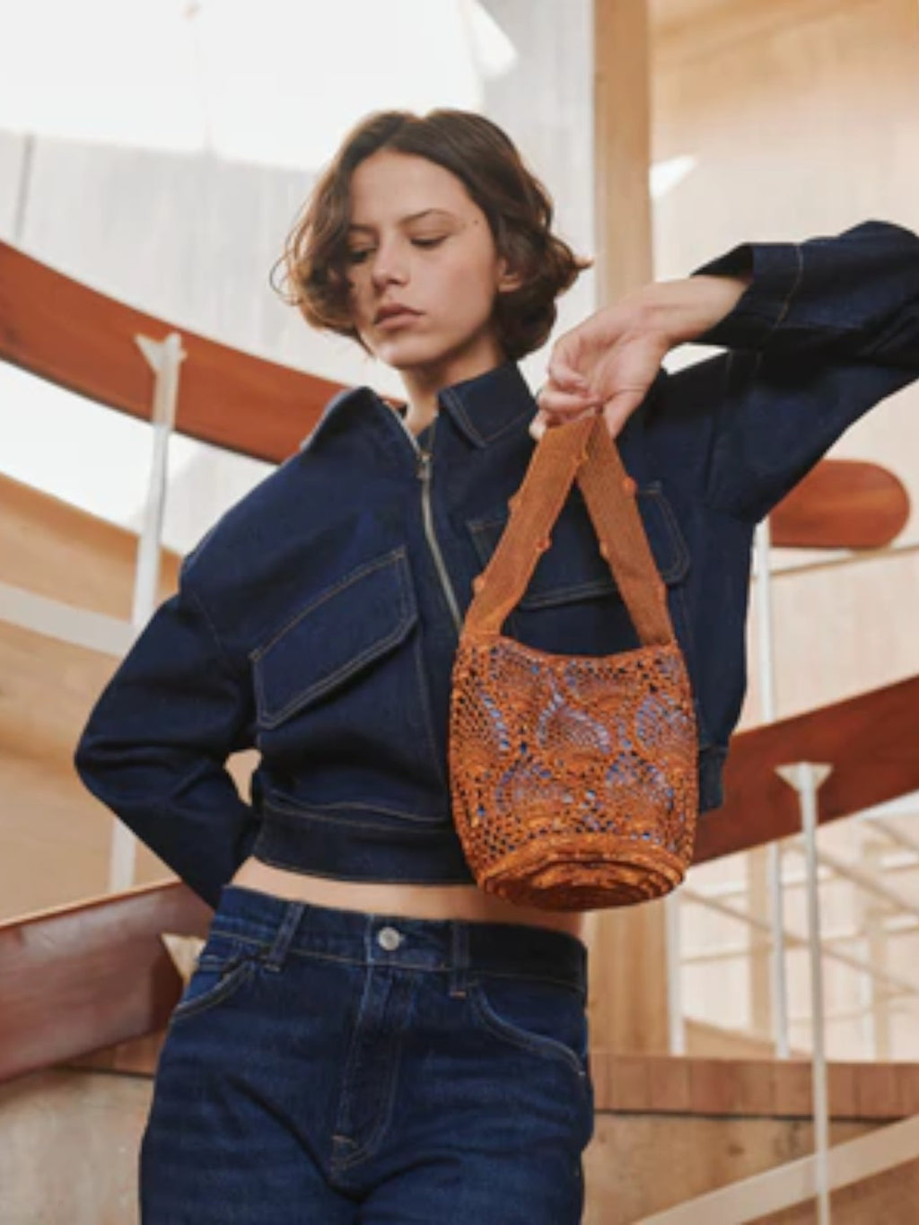 Pineapple Bag | Copper/Blue