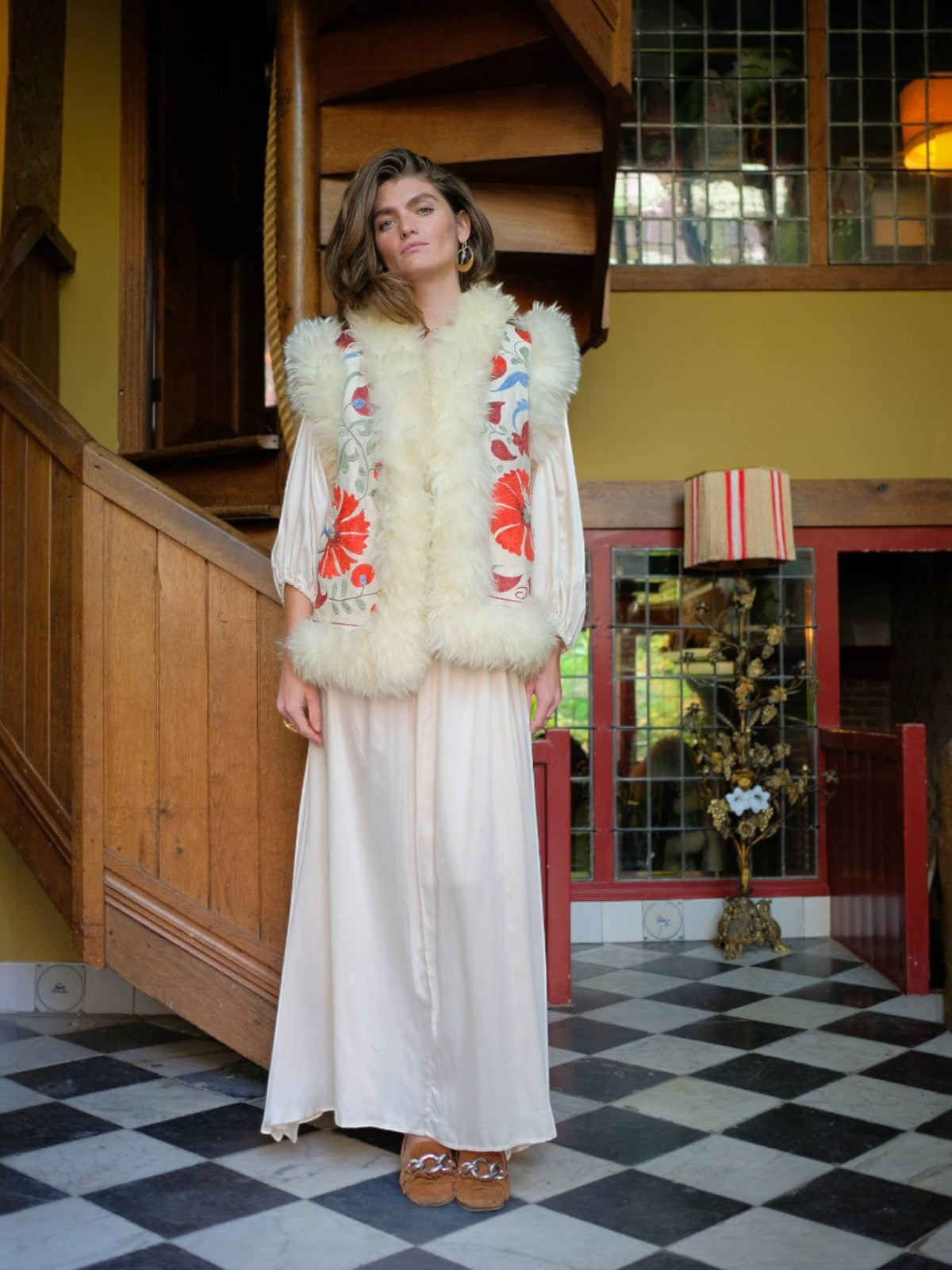 Aziz Waistcoat - M | Print/Ivory Aziz Waistcoat - M | Print/Ivory