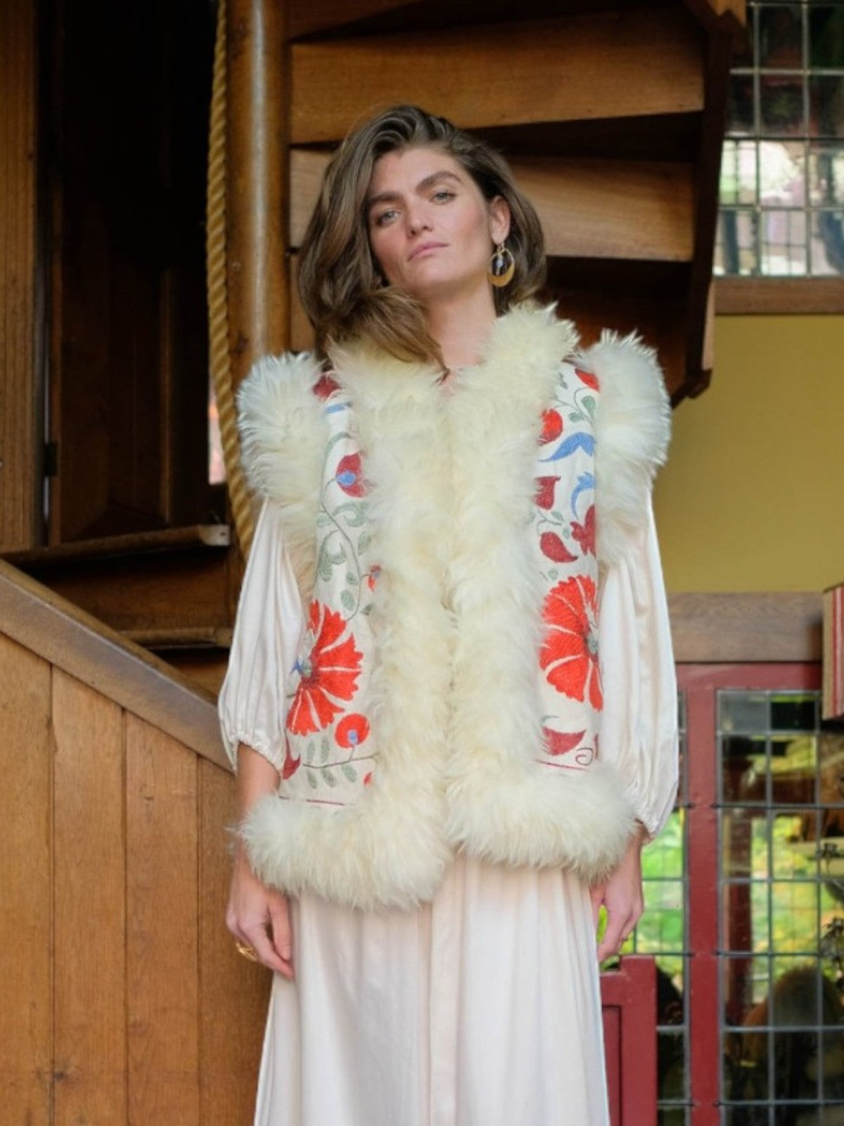 Aziz Waistcoat - M | Print/Ivory Aziz Waistcoat - M | Print/Ivory