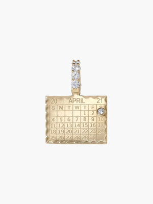 Single Date 1960s Calendar Charm | Single Sided Single Date 1960s Calendar Charm | Single Sided