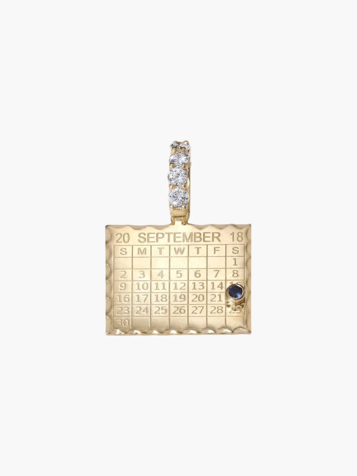 Single Date 1960s Calendar Charm | Single Sided Single Date 1960s Calendar Charm | Single Sided