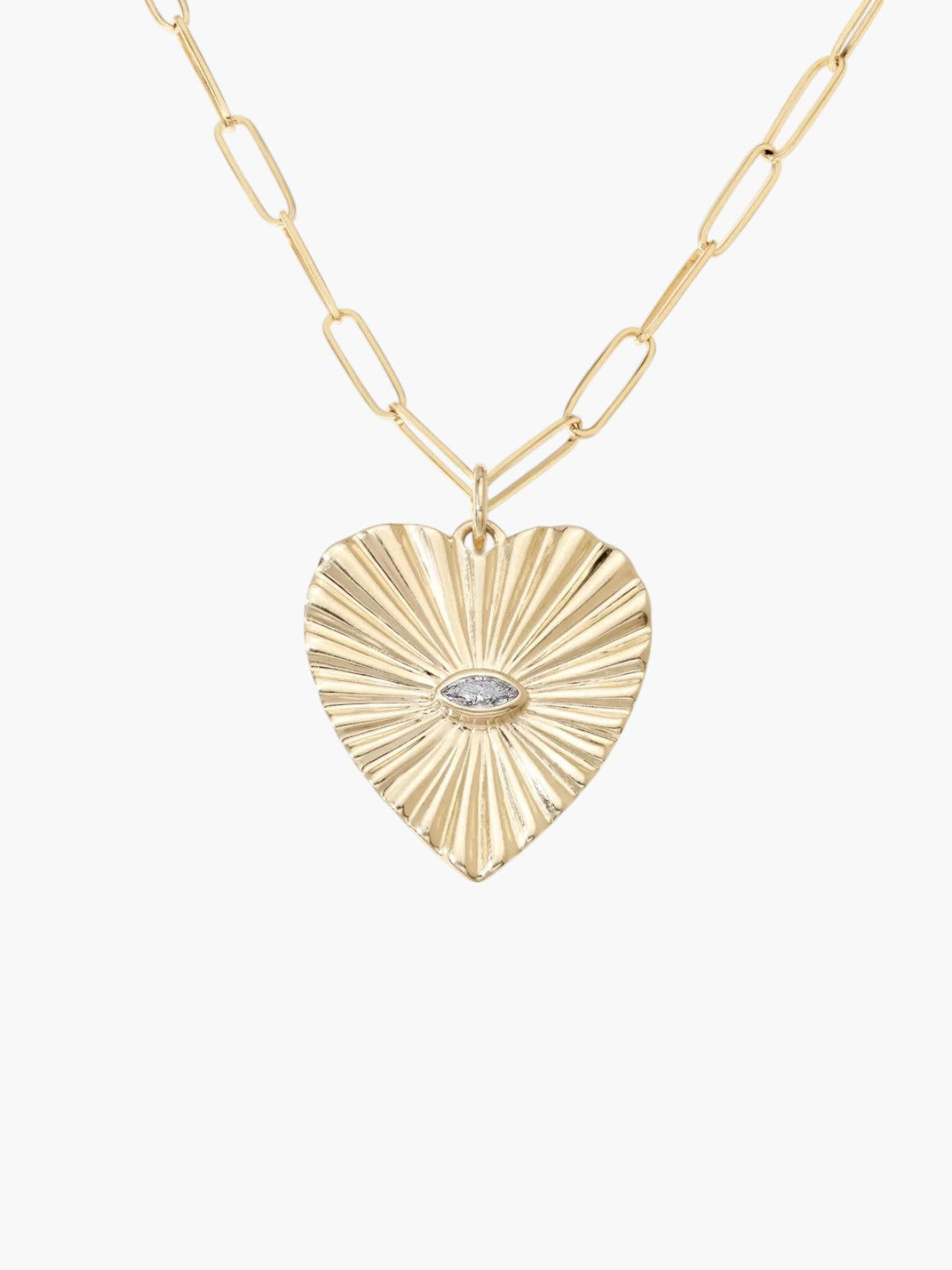 Sunbeam Heart Charm | Diamond