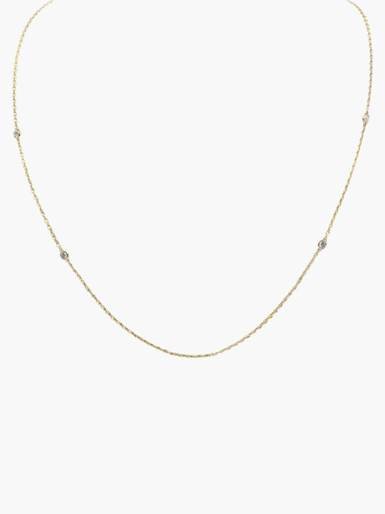 Four Diamond Bezel Chain