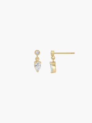 Pear Shaped Diamond Dangle Studs Pear Shaped Diamond Dangle Studs