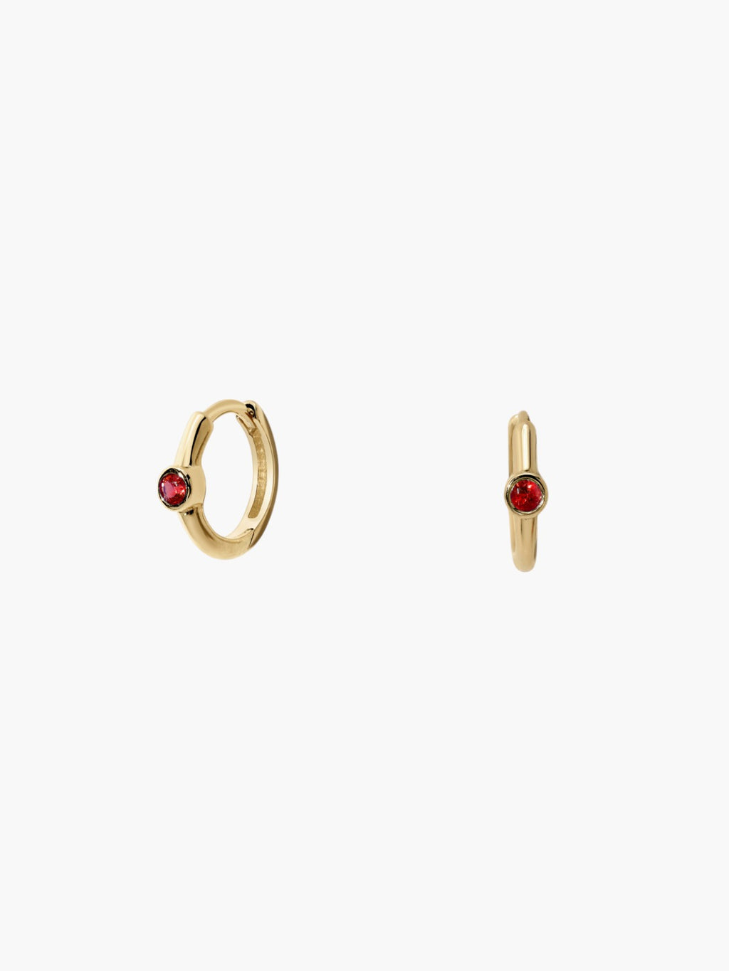 Romy Huggie Hoop Earrings | Ruby