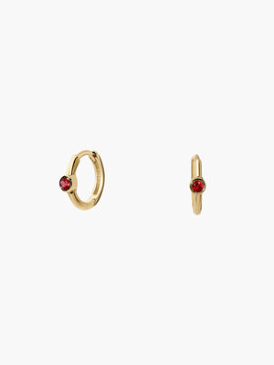 Romy Huggie Hoop Earrings | Ruby Romy Huggie Hoop Earrings | Ruby