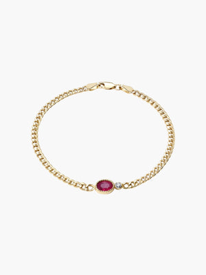 Ruby Milgrain Station Bracelet Ruby Milgrain Station Bracelet