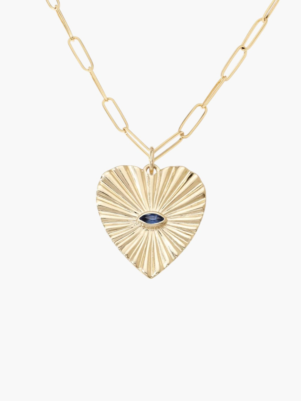 Sunbeam Heart Charm | Sapphire