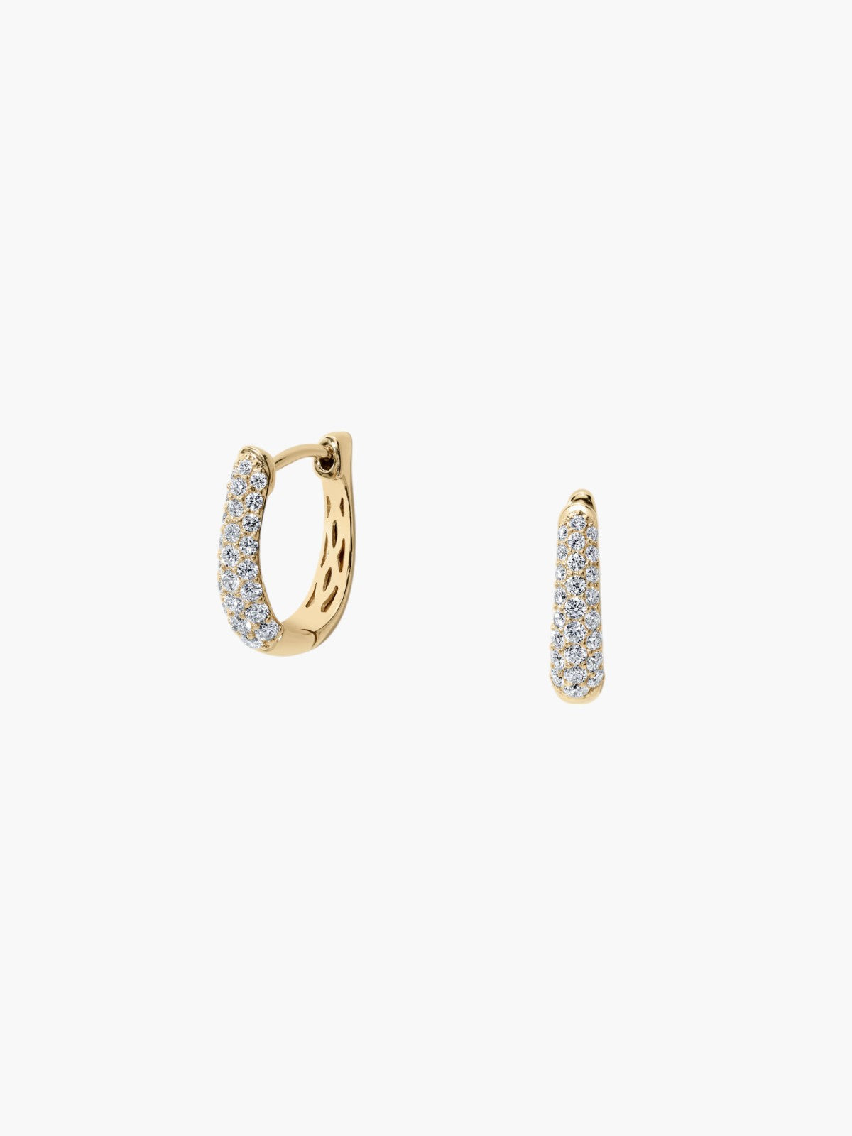 Theodora Triple Diamond Hoop Earrings Theodora Triple Diamond Hoop Earrings